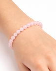 Chlorophilla elastic rose quartz bracelet - love and relationships