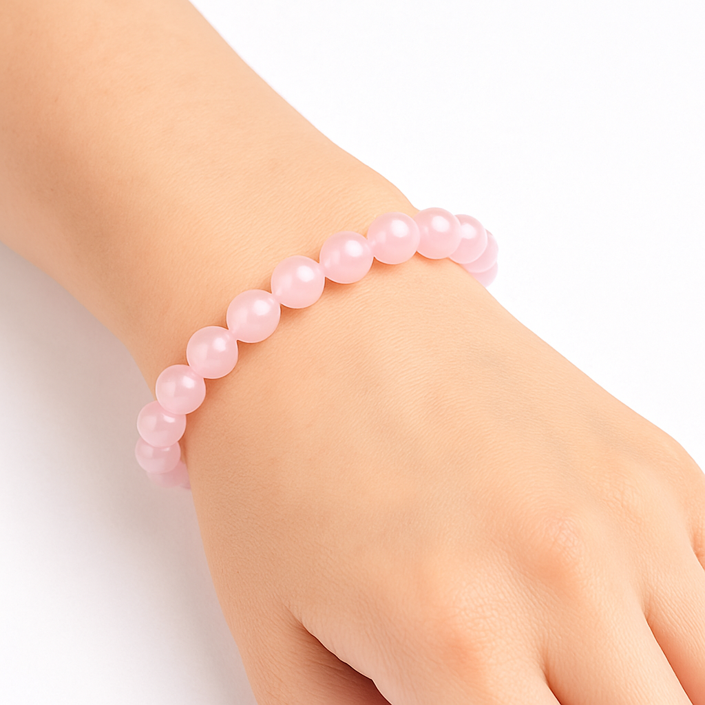 Chlorophilla elastic rose quartz bracelet - love and relationships