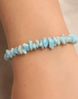 Elastic Chips bracelet with lard stone flakes