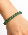Chlorophilla elastic bracelet in green adventurine - realization of dreams