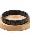 Columbox bracelet in black obsidian stone with golden shine - protection, purification and stability