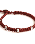 SAMSARA 7 nodi - Bracciale rosso della fortuna in Argento 925 regolabile