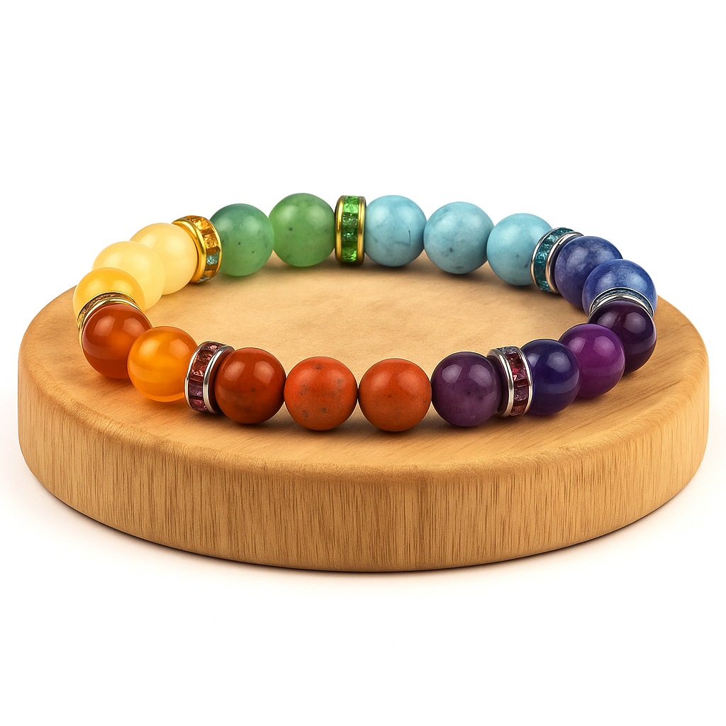 7 chakra - elastic stone bracelet