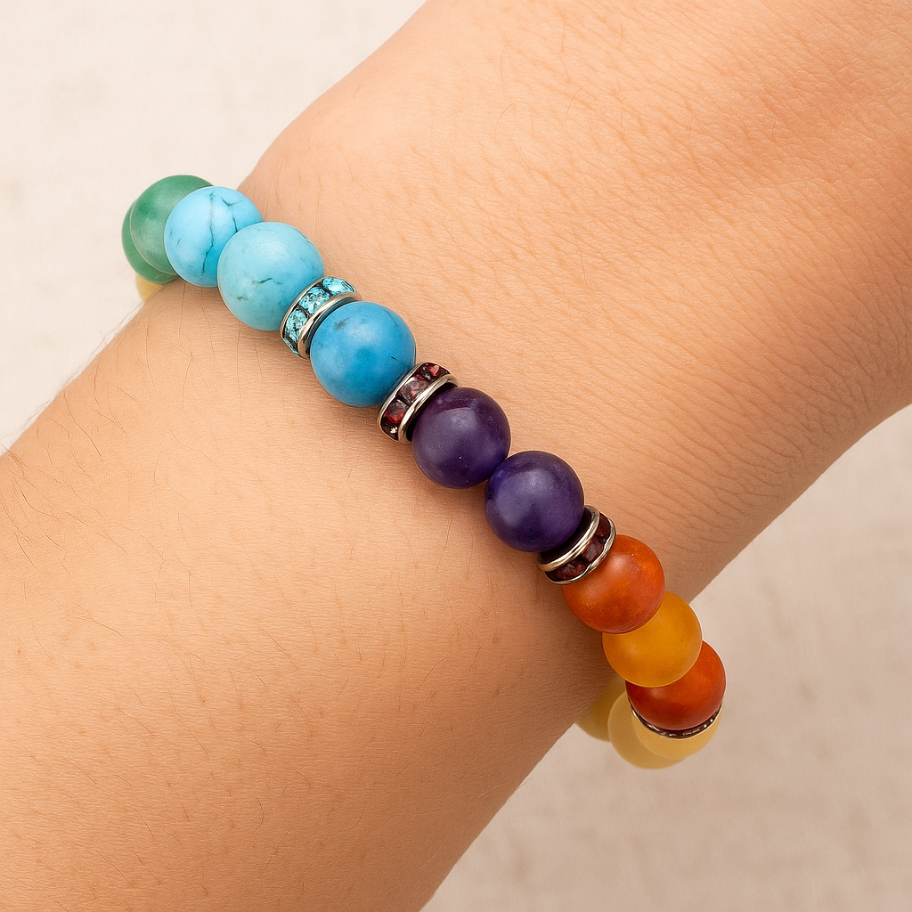 7 chakra - elastic stone bracelet
