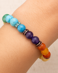 7 chakra - elastic stone bracelet