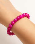 BRACCIALE IN AGATA FUXIA STRIATA - Energia positiva