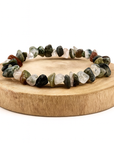 Indian agate chips bracelet - emotional and mental balance