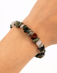 Indian agate chips bracelet - emotional and mental balance