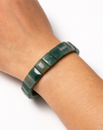 Faceted bracelet in Indian agate stone - centering and connection