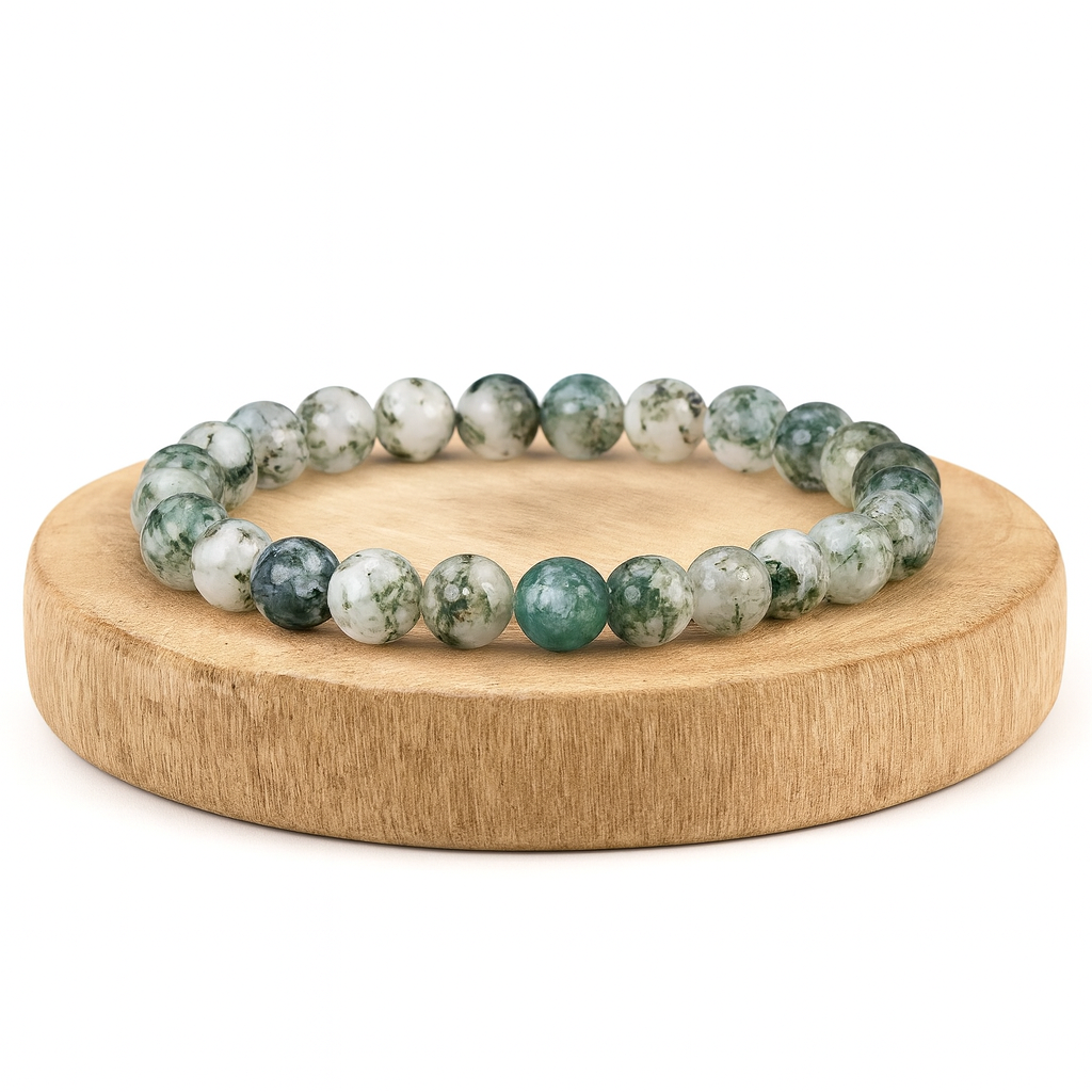 BRACCIALE IN AGATA ALBERO - Radicamento e prosperità