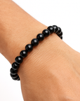 Elastic Black Trying Bracelet - Negative Energy Protection 6mm