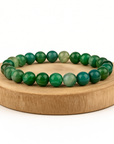 BRACCIALE IN AGATA VERDE STRIATA - Equilibrio interiore e stabilità emotiva