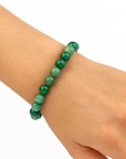 BRACCIALE IN AGATA VERDE STRIATA - Equilibrio interiore e stabilità emotiva
