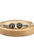 Brass labradorite bracelet - adjustable