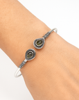 Brass labradorite bracelet - adjustable