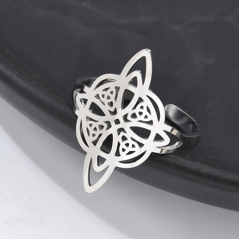 HUKKUN Anello da Strega Argento 925 Celtico Strega Nodo Anello Streghe Gioielli Regali da Donna HUKKUN Anello da Strega Argento 925 Celtico Strega Nodo Anello Streghe Gioielli Regali da Donna