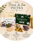 Kit "Find your stone" - Complete set for Kinesiological Test Crystal therapy | Gift package, holy pole, stickers and guide