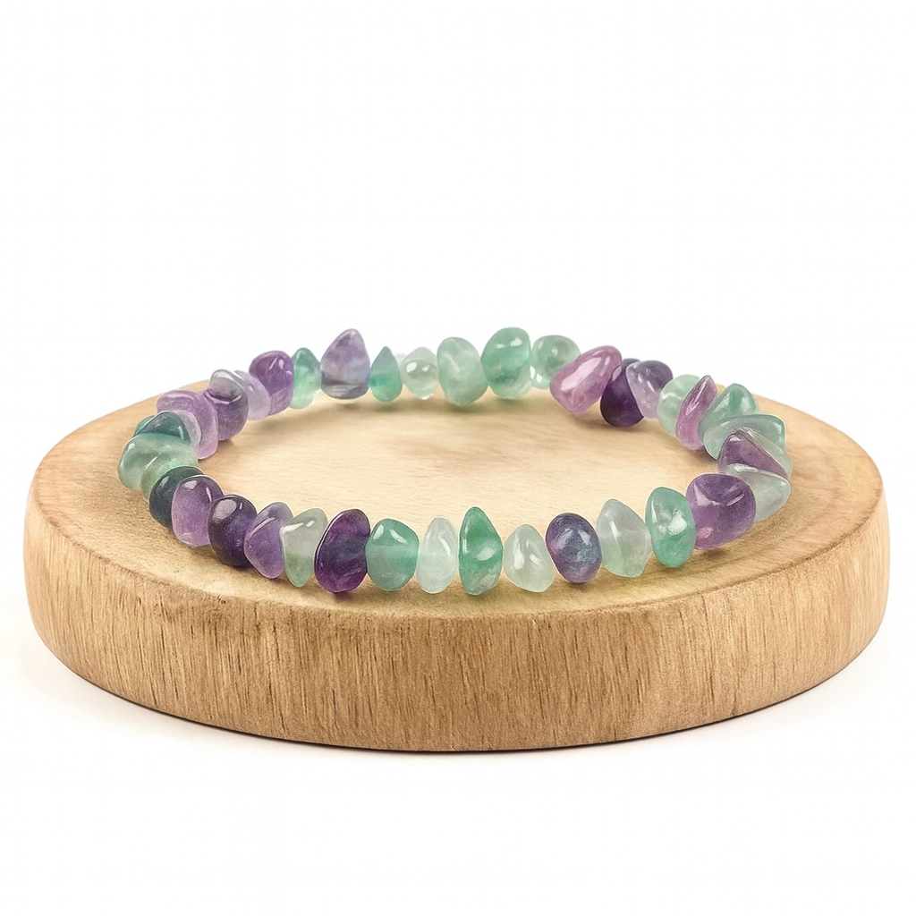 BRACCIALE SCAGLIE IN FLUORITE - Concentrazione e chiarezza mentale