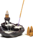 Burning in Cascata Ceramica Laghetto for incense in cones and sticks - Board to Fontana 11 cm