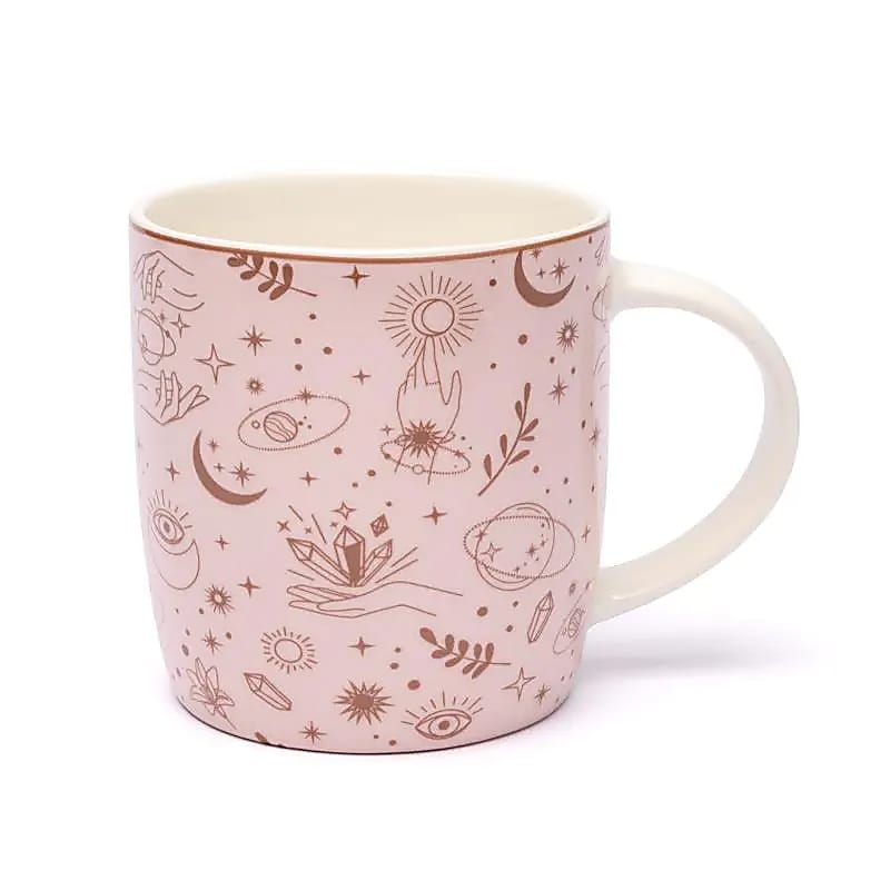 TAZZA CON SIMBOLI MISTICI - Filtro in acciaio inox incluso