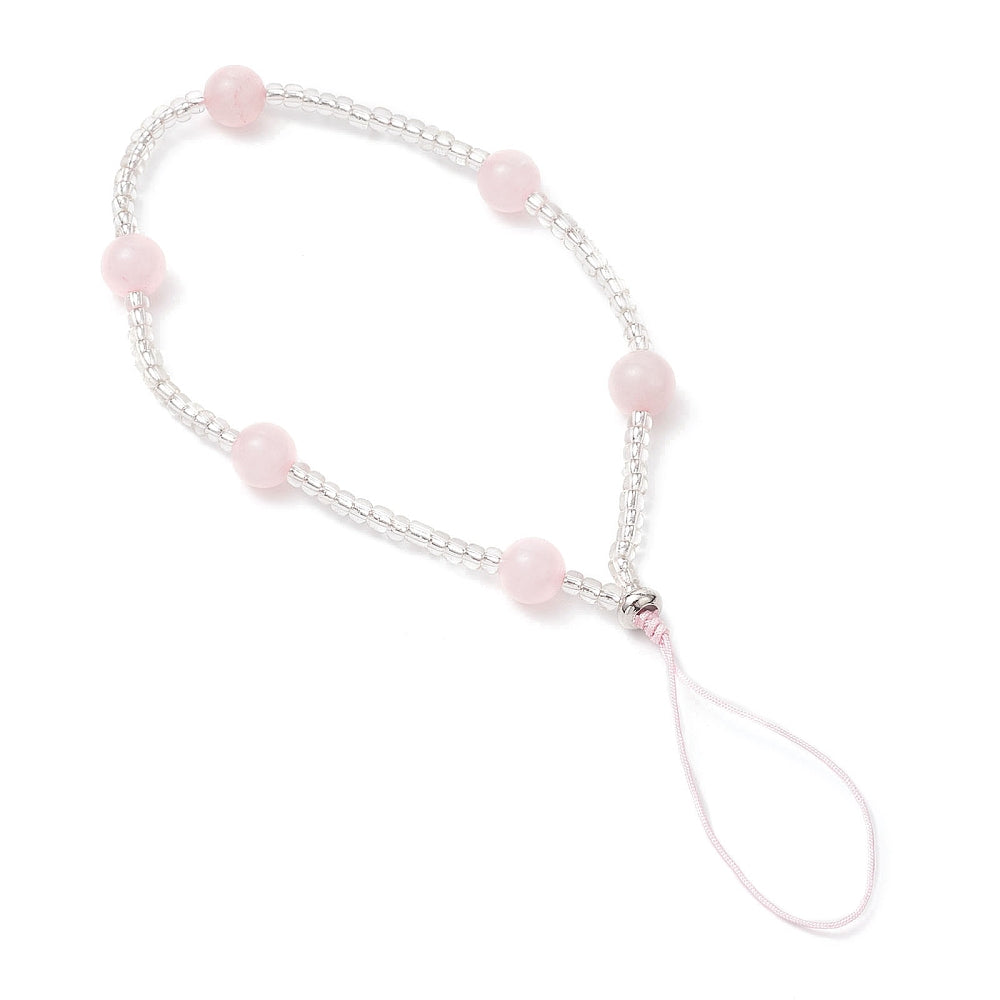 LACCETTO DA POLSO PER CELLULARE - Quarzo rosa
