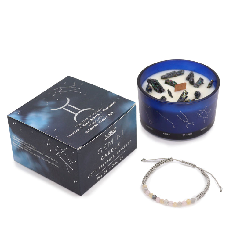 CANDELA ZODIACO CON BRACCIALE - Gemelli