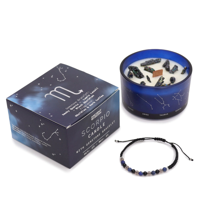 CANDELA ZODIACO CON BRACCIALE - Scorpione