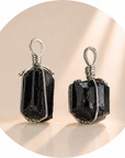 Necklace with rough black tourist pendant - protection from negative energies
