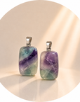 CIONDOLO IN FLUORITE BURATTATA - Chiarezza mentale, concentrazione e crescita personale