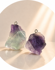 CIONDOLO IN FLUORITE GREZZA - Chiarezza mentale, concentrazione e crescita personale