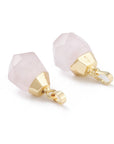 Quadrotted pink quartz pendant - affection and relationships