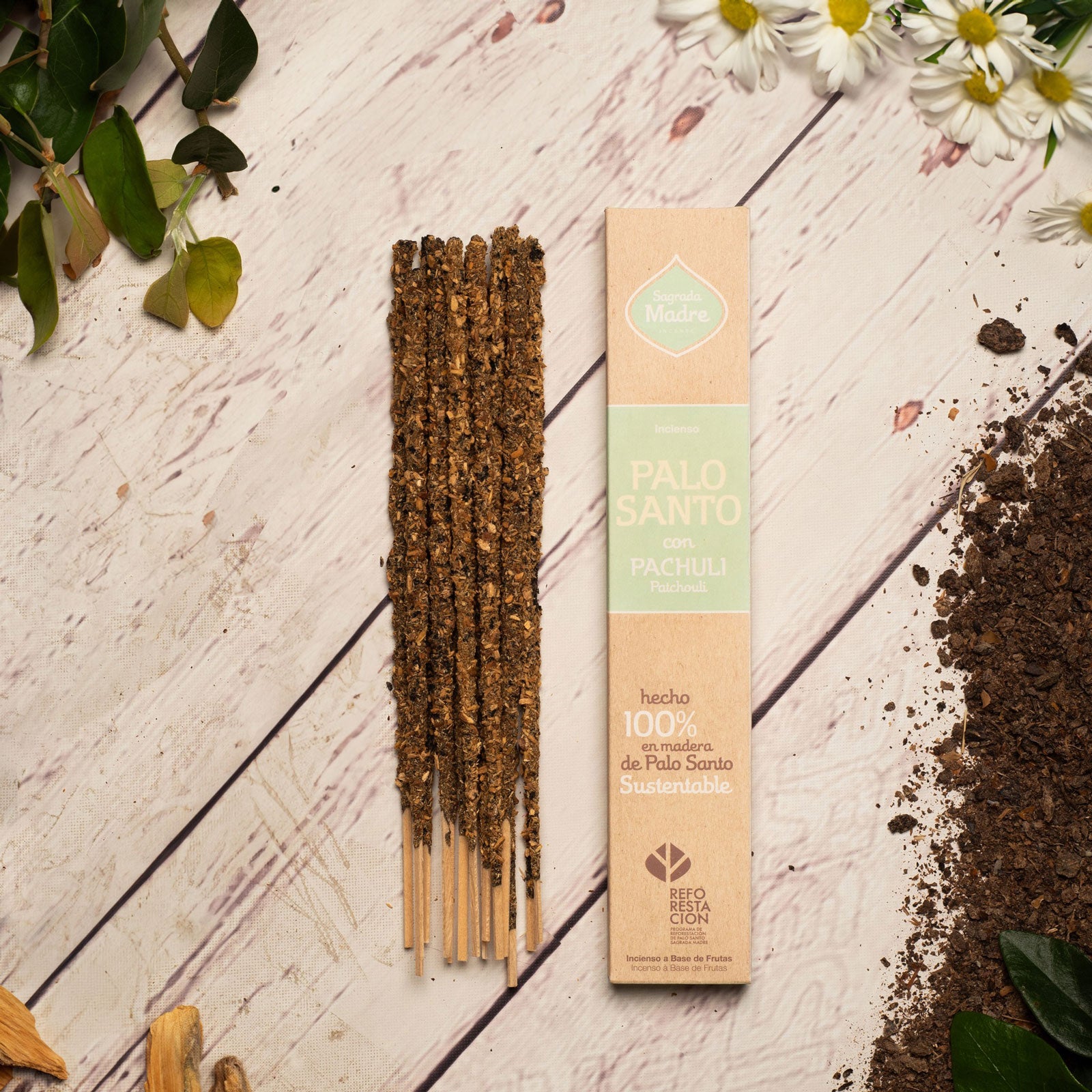 Sagrada Madre incenso in bastoncini linea Palo Santo - Palo Santo e Patchouli