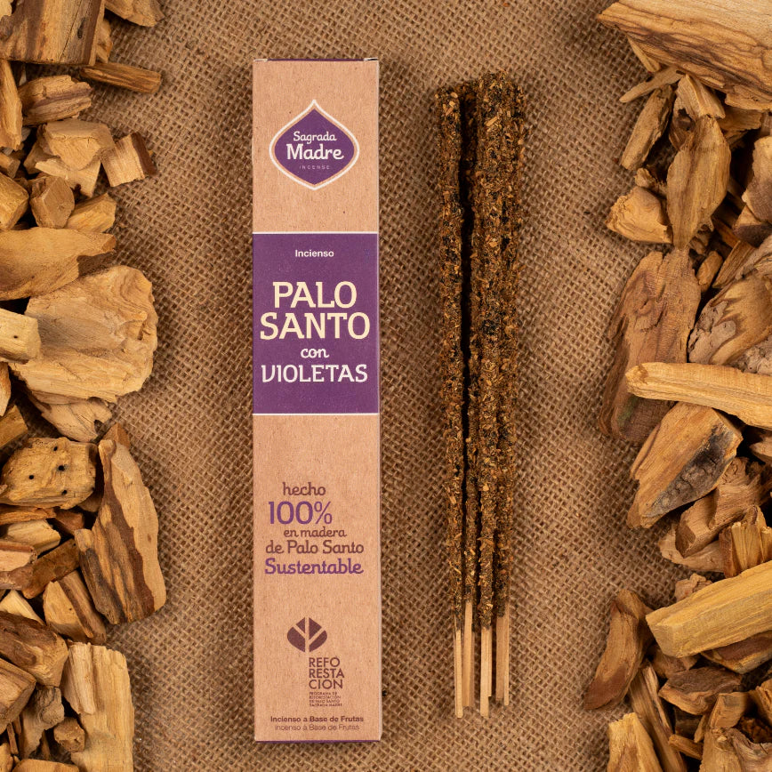 Sagrada Madre Incenso in bastoncini linea Palo Santo - Palo Santo e Violetta