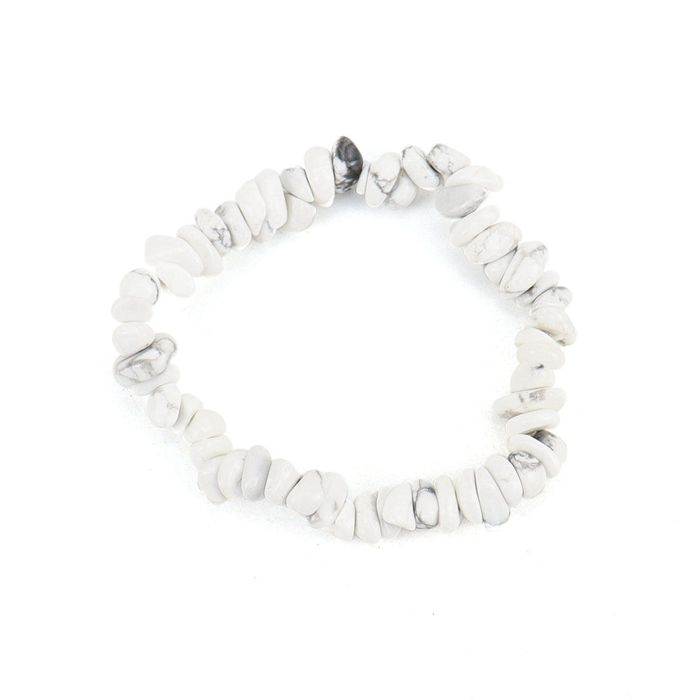 Bracciale Chips elastico con scaglie in Pietra Howlite