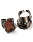 Ring with natural ruby - adjustable