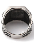 Viking ring with Valknut symbol in stainless steel - measuring 9