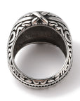 Viking ring with Valknut symbol in stainless steel - measuring 9 1/2