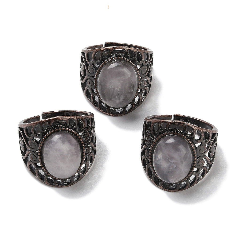 Anello con Cristallo di rocca - Regolabile
