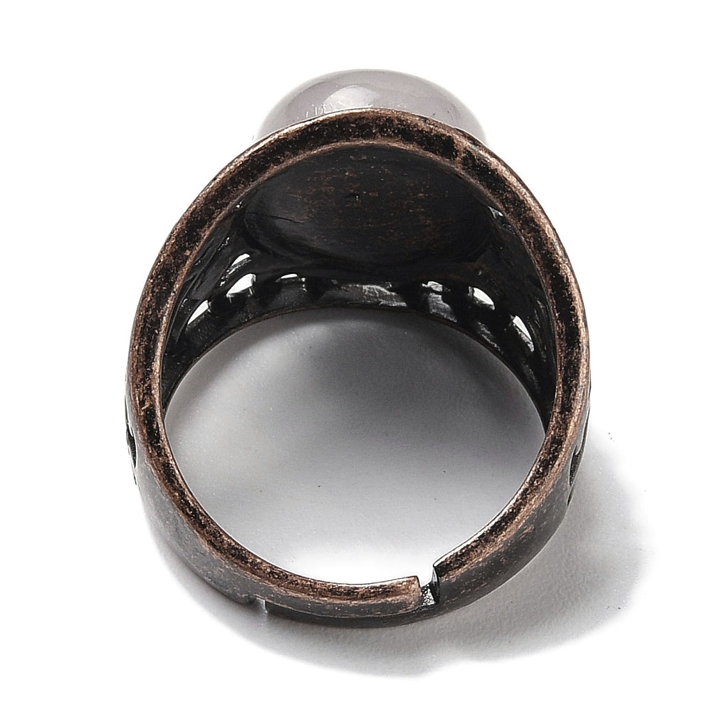 Anello con Cristallo di rocca - Regolabile