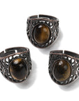 Ring with tiger eye - adjustable
