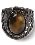 Ring with tiger eye - adjustable