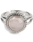 Ring with pink quartz - adjustable