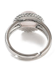 Ring with pink quartz - adjustable