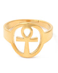 Egypt ring Egypt in adjustable stainless steel - Life key