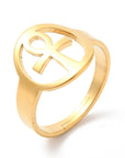 Egypt ring Egypt in adjustable stainless steel - Life key