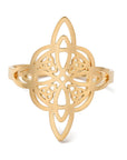 ANELLO NODO DELLA STREGA ORO - Protezione, forza interiore e connessione spirituale | Scopri su Clorophilla Shop