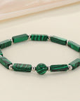 BRACCIALE IN MALACHITE NATURALE - Trasformazione e Introspezione