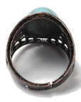 ANELLO CON TURCHESE SINTETICO IN OTTONE - Regolabile | Scopri su Clorophilla Shop