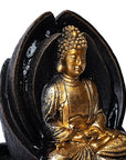 Fontana d'acqua Zen con Buddha in meditazione - Luce LED integrata