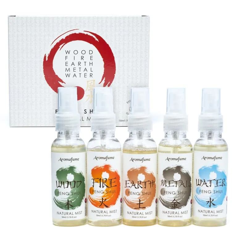 Aromafume Feng Shui Spray - Set 5 Spray Ambiente per Pulizia aura e Profumazione Stanza - clorophilla-shop